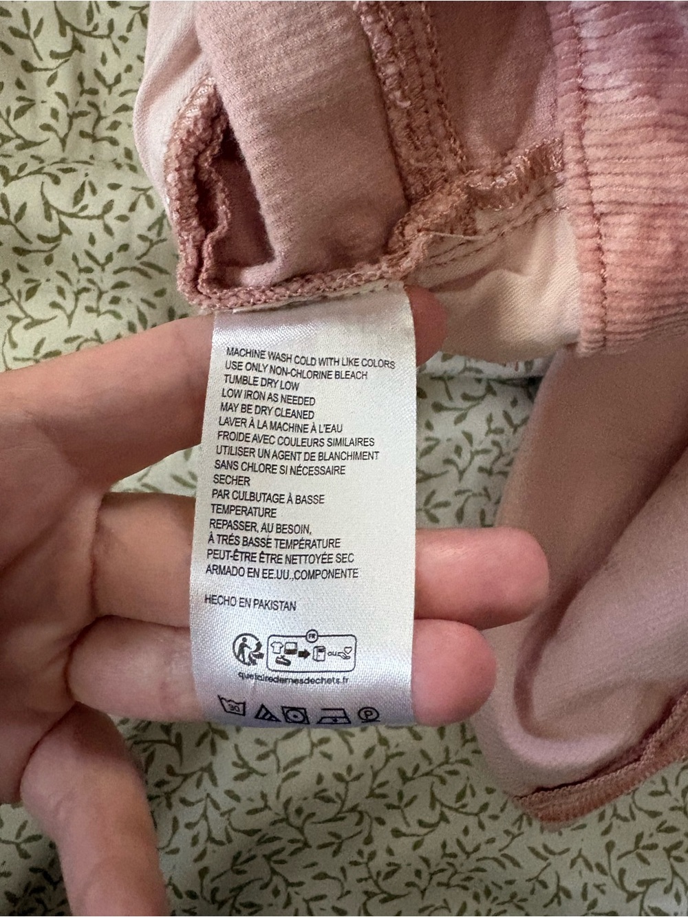 Pilcro Anthropologie Blush Pink Corduroy Cropped Straight Leg Pants 32 - Picture 12 of 13